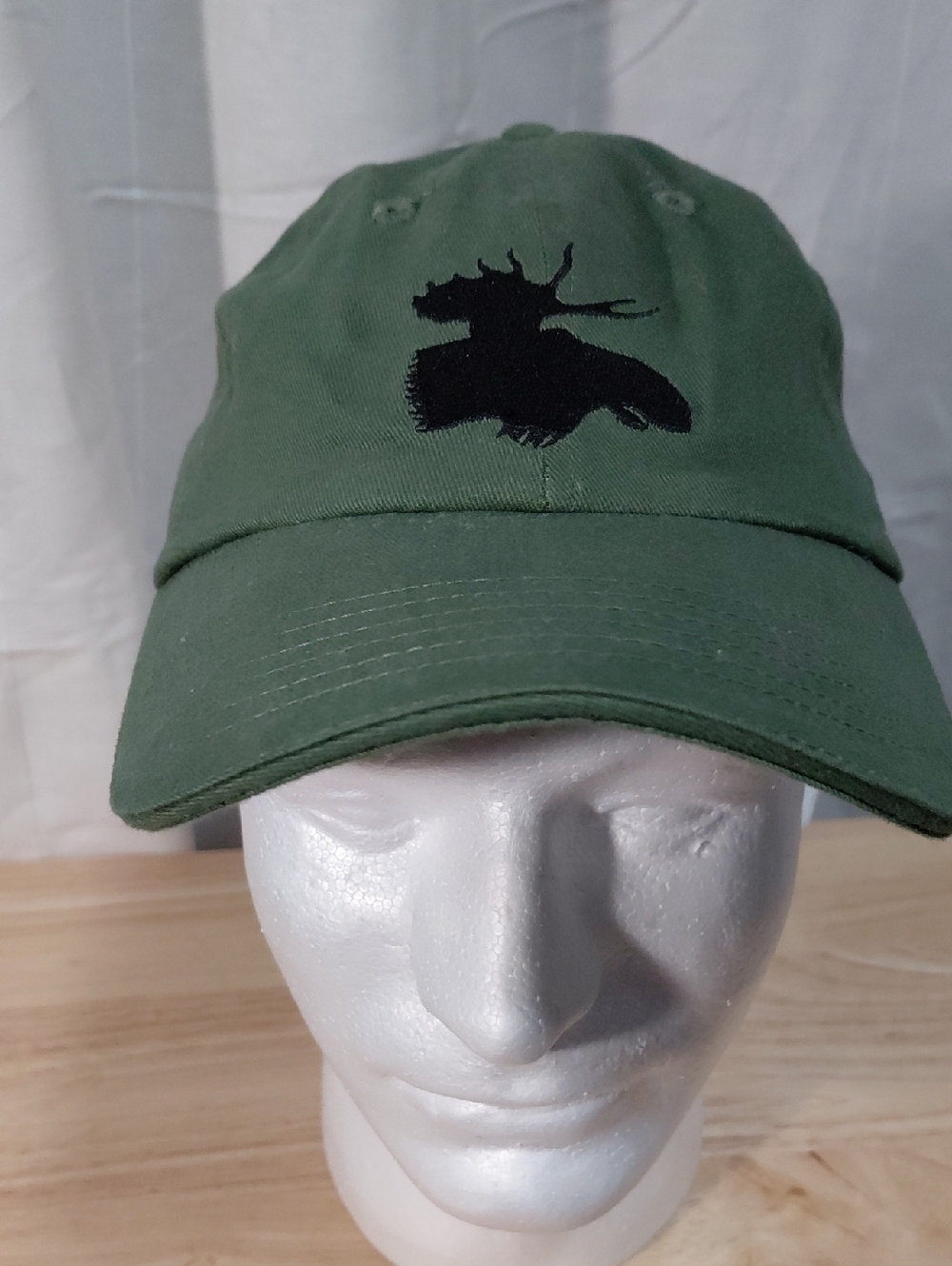 ACME Olive Green Cap with Blue Logo Tag